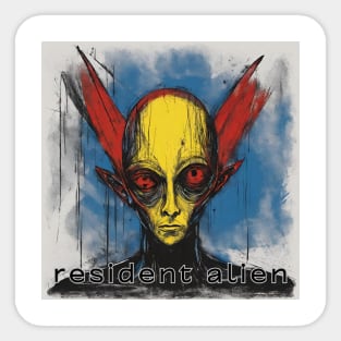 resident alien Sticker